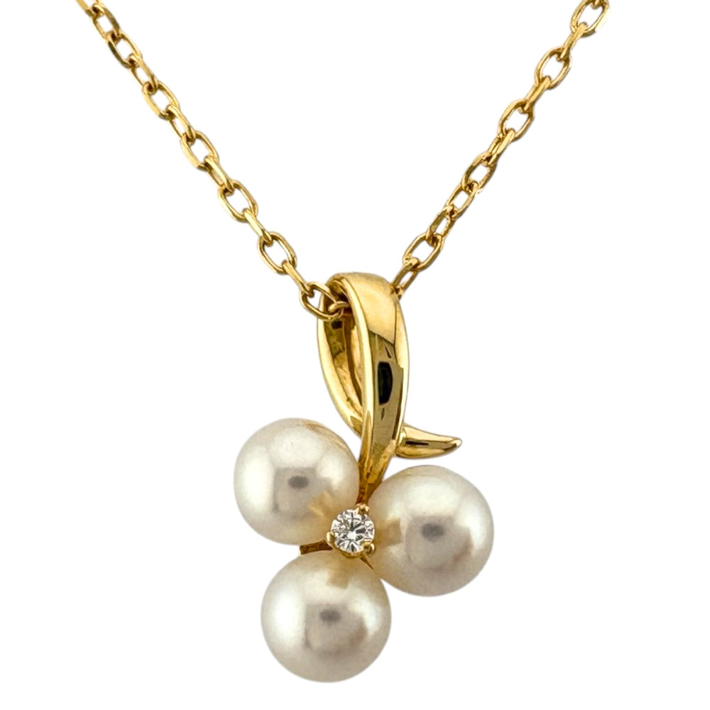 MIKIMOTO ミキモト ネックレス 18金 K18イエローゴールド パール