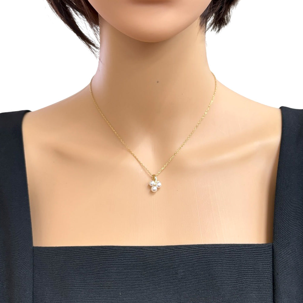MIKIMOTO ミキモト ネックレス 18金 K18イエローゴールド パール