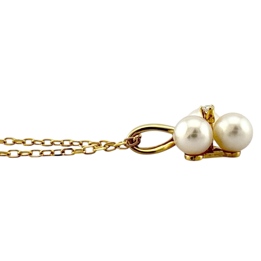 MIKIMOTO ミキモト ネックレス 18金 K18イエローゴールド パール