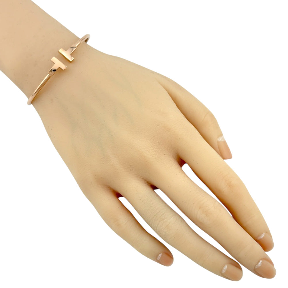 TIFFANY&Co. ティファニー Tワイヤー バングル 18金 K18ピンクゴールド