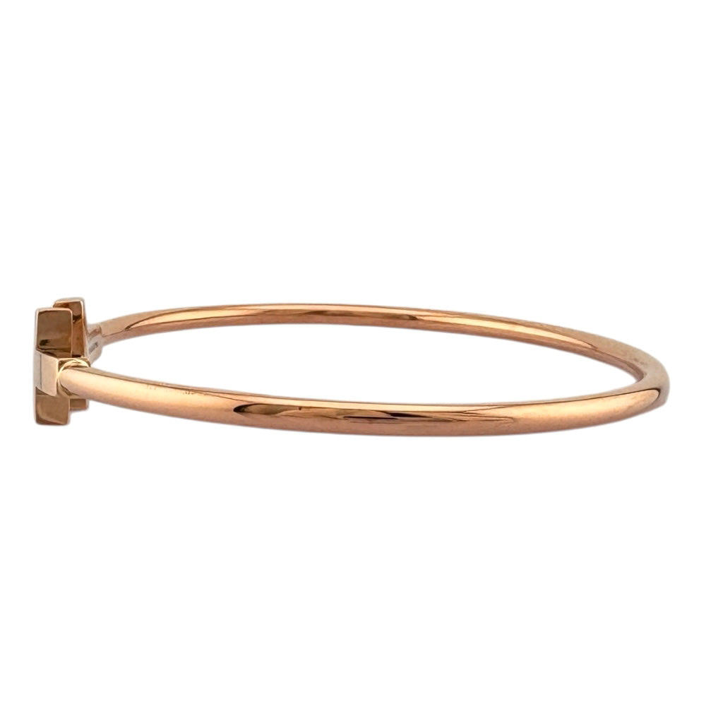 TIFFANY&Co. ティファニー Tワイヤー バングル 18金 K18ピンクゴールド