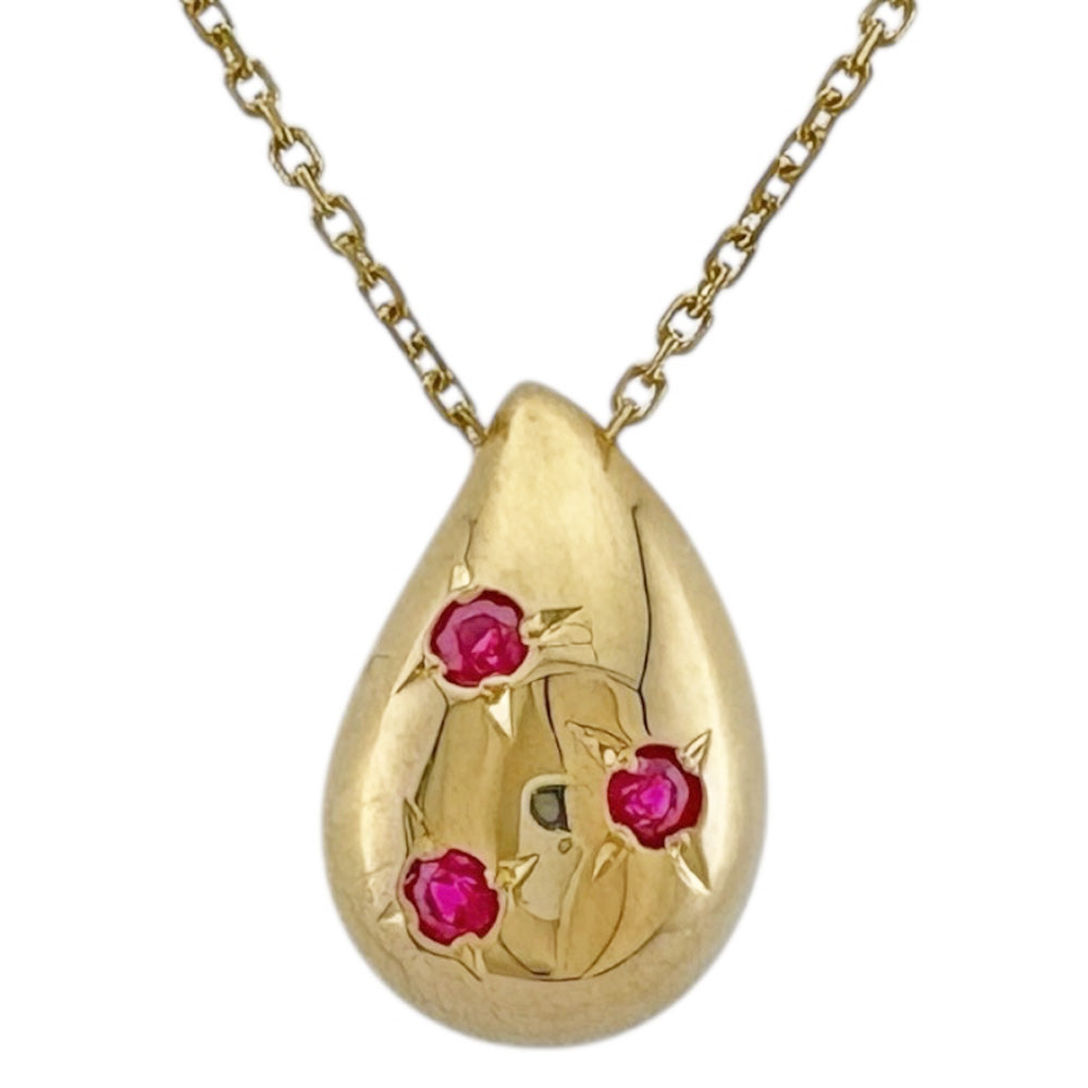 MIKIMOTO ミキモト ネックレス 18金 K18イエローゴールド ルビー
