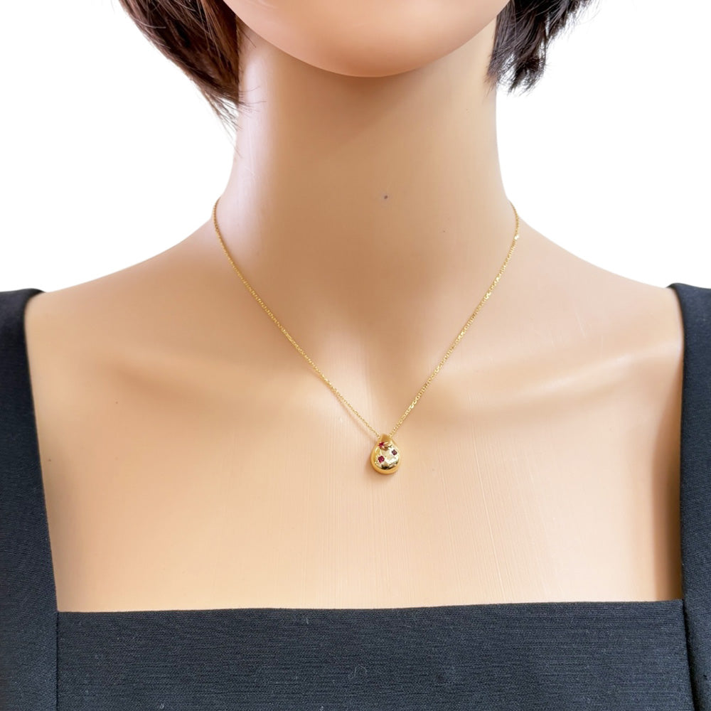 MIKIMOTO ミキモト ネックレス 18金 K18イエローゴールド ルビー