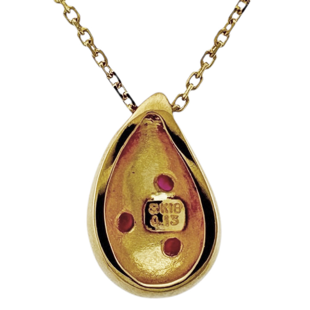 MIKIMOTO ミキモト ネックレス 18金 K18イエローゴールド ルビー