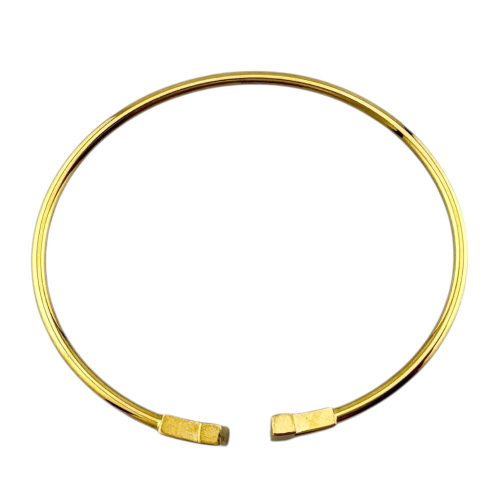 正規品　美品　ティファニーワイヤーTバングル　18k イエローゴールド TIFFANY&Co. ティファニー Tナローワイヤー バングル 18金 K18イエロー