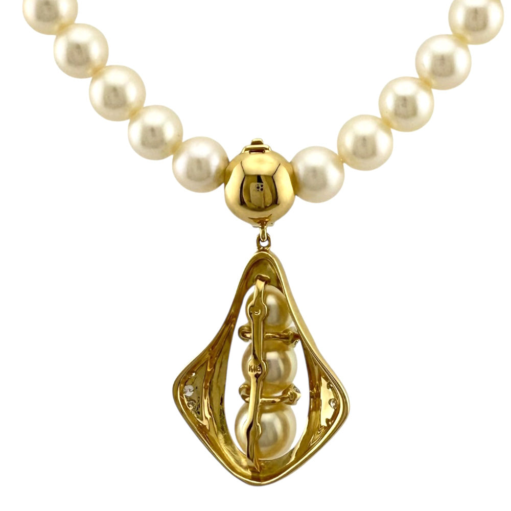 MIKIMOTO　K18ゴールド パール ネックレス MIKIMOTO ミキモト ネックレス 18金 K18イエローゴールド パール