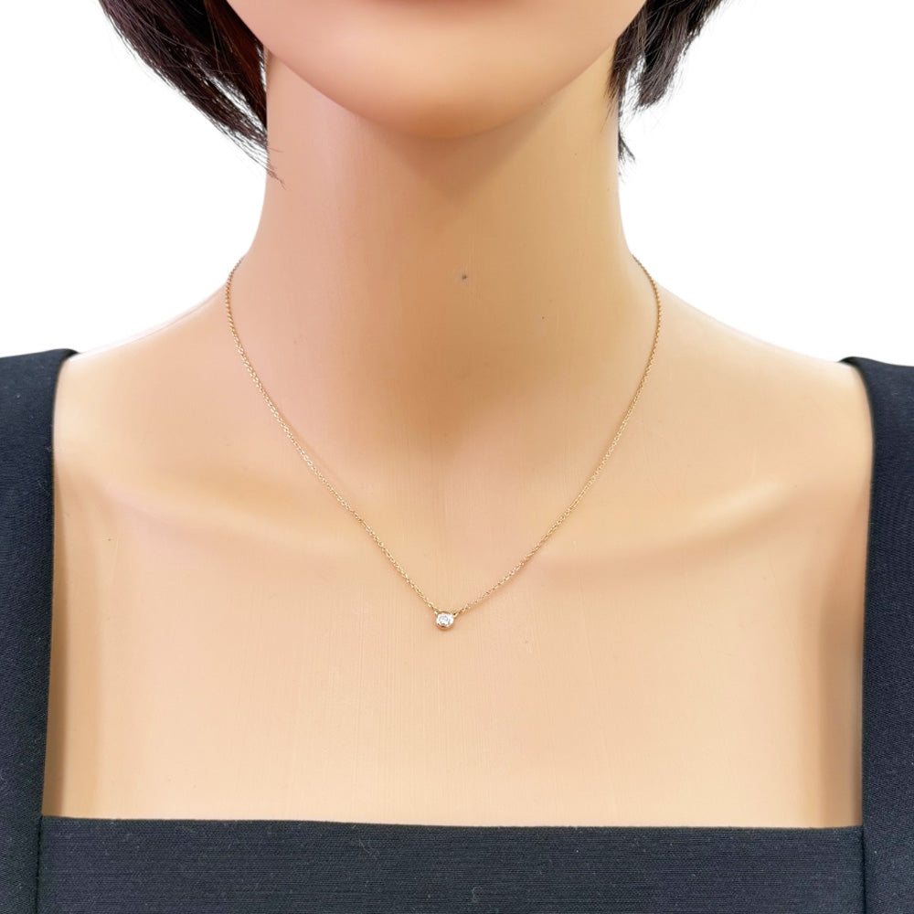 TIFFANY&Co. ティファニー バイザヤード 約0.07ct ネックレス 18金 K18 