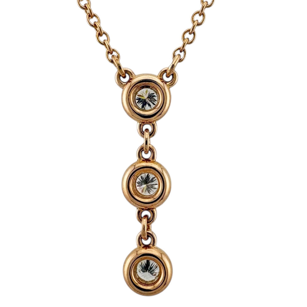 TIFFANY&Co. ティファニー バイザヤード ドロップ ネックレス 18金 K18