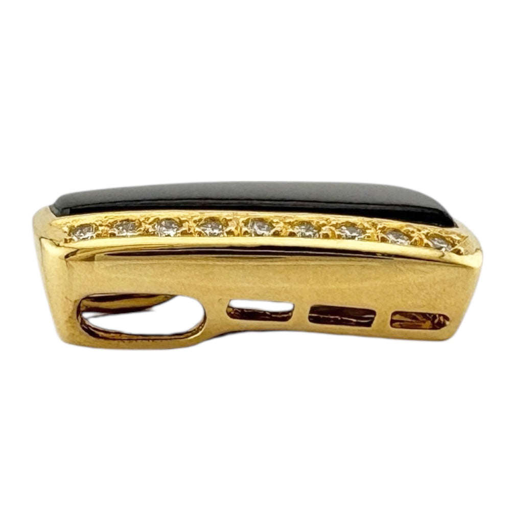 【TASAKI】K18 D0.03ct ペンダントトップ TASAKI タサキ ペンダントトップ 18金 K18イエローゴールド オニキス