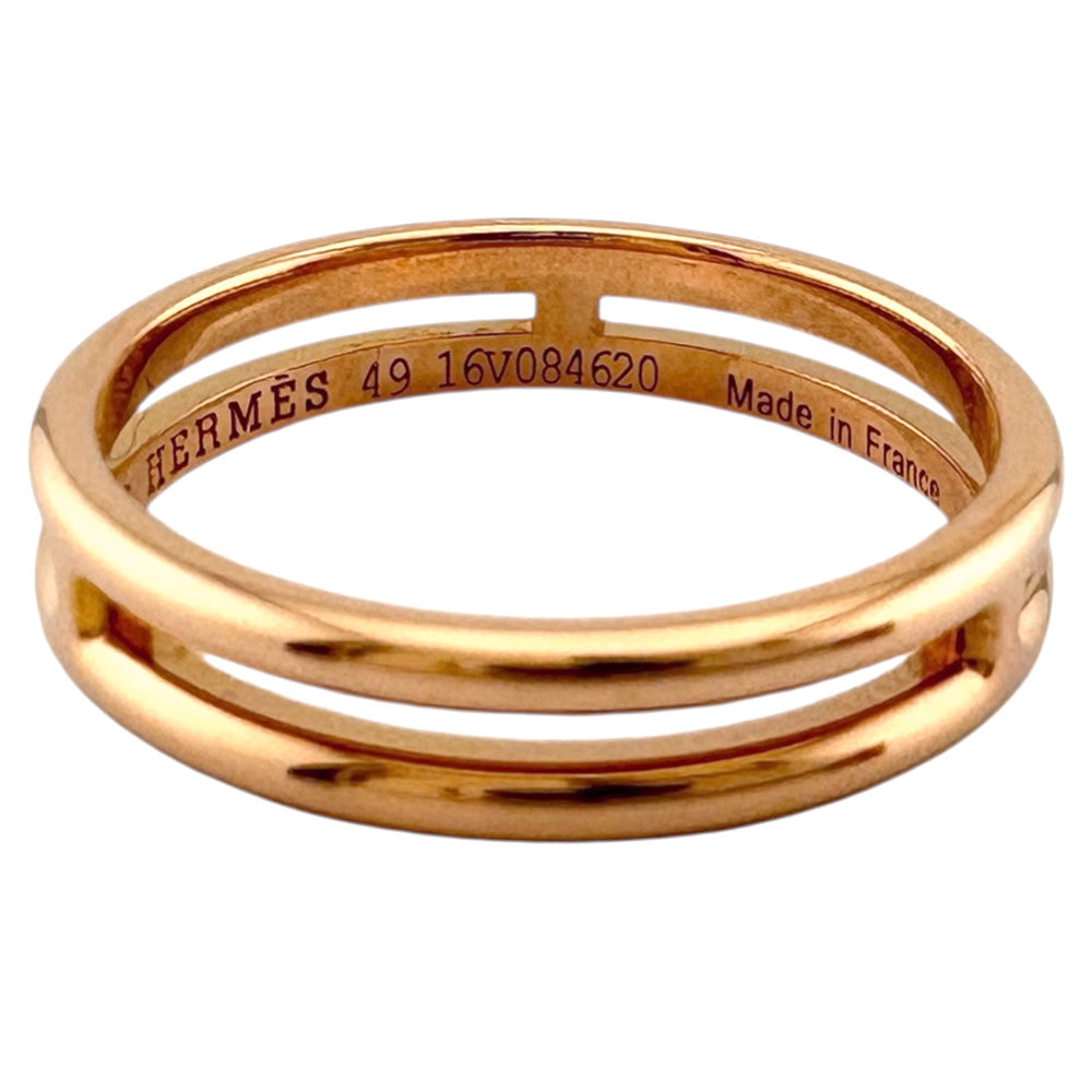 HERMES エルメス アリアンヌ リング 指輪 9号 18金 K18ピンクゴールド