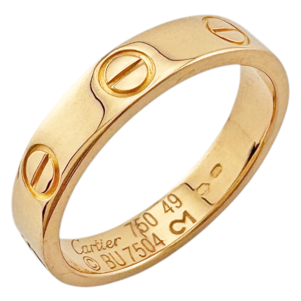 カルティエ　ミニラブリング9号 CARTIER カルティエ ミニラブ リング 指輪 9号 18金 K18ピンクゴールド