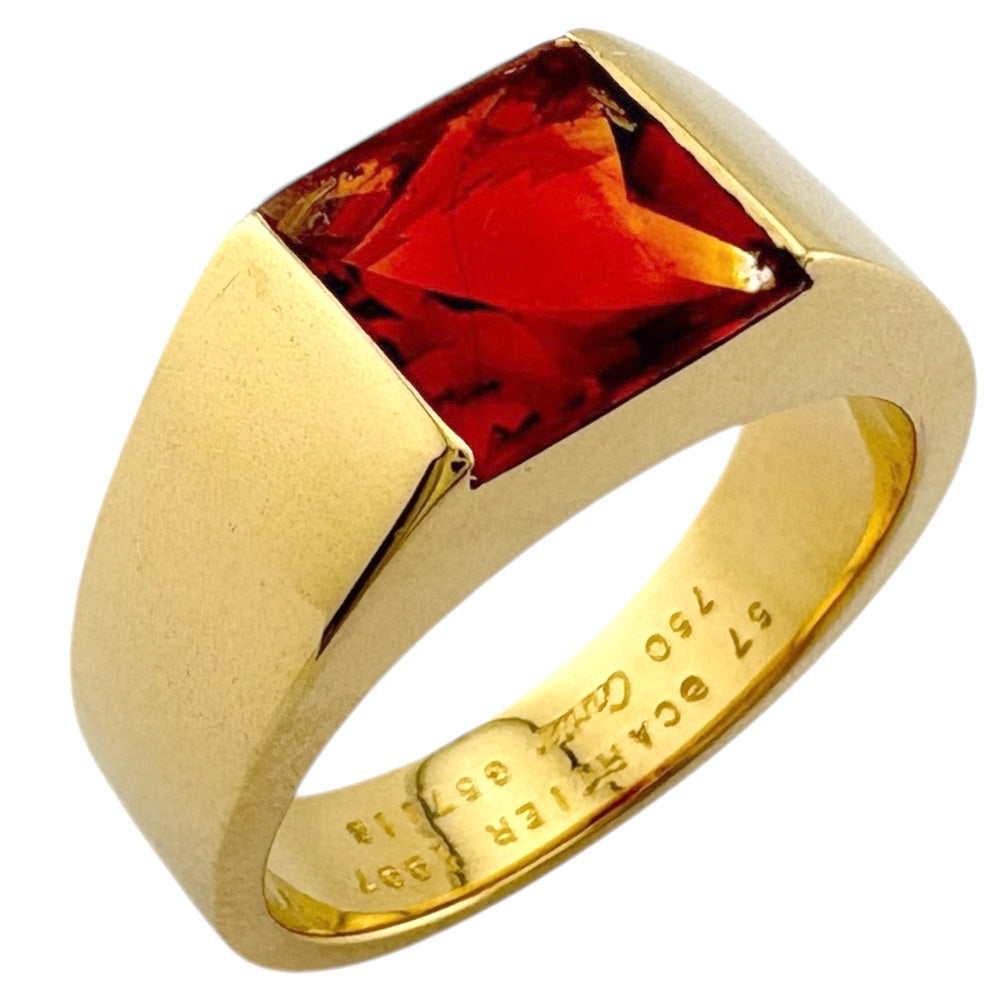 CARTIER カルティエ タンクシトリン リング 指輪 17号 18金 K18
