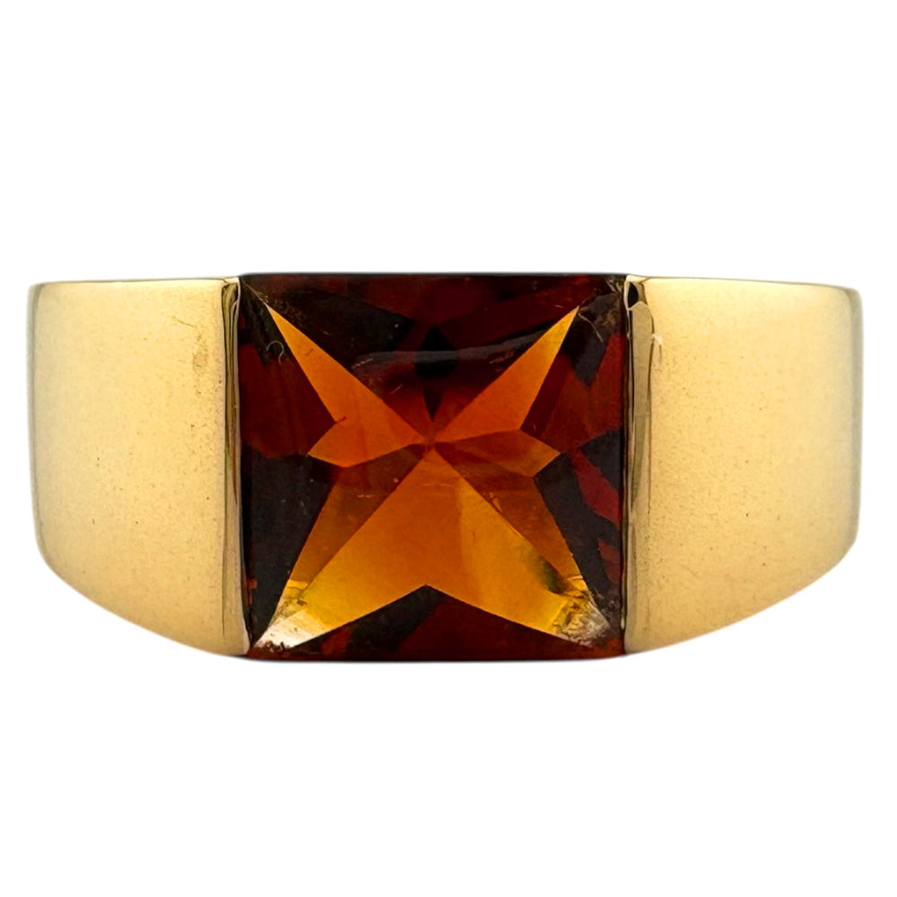 CARTIER カルティエ タンクシトリン リング 指輪 17号 18金 K18