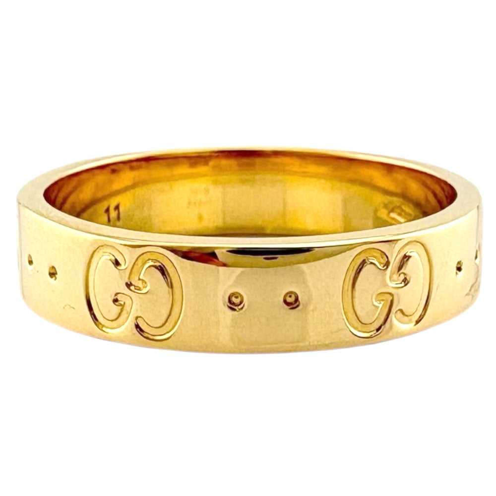 GUCCI グッチ アイコン リング 指輪 11号 18金 K18イエローゴールド
