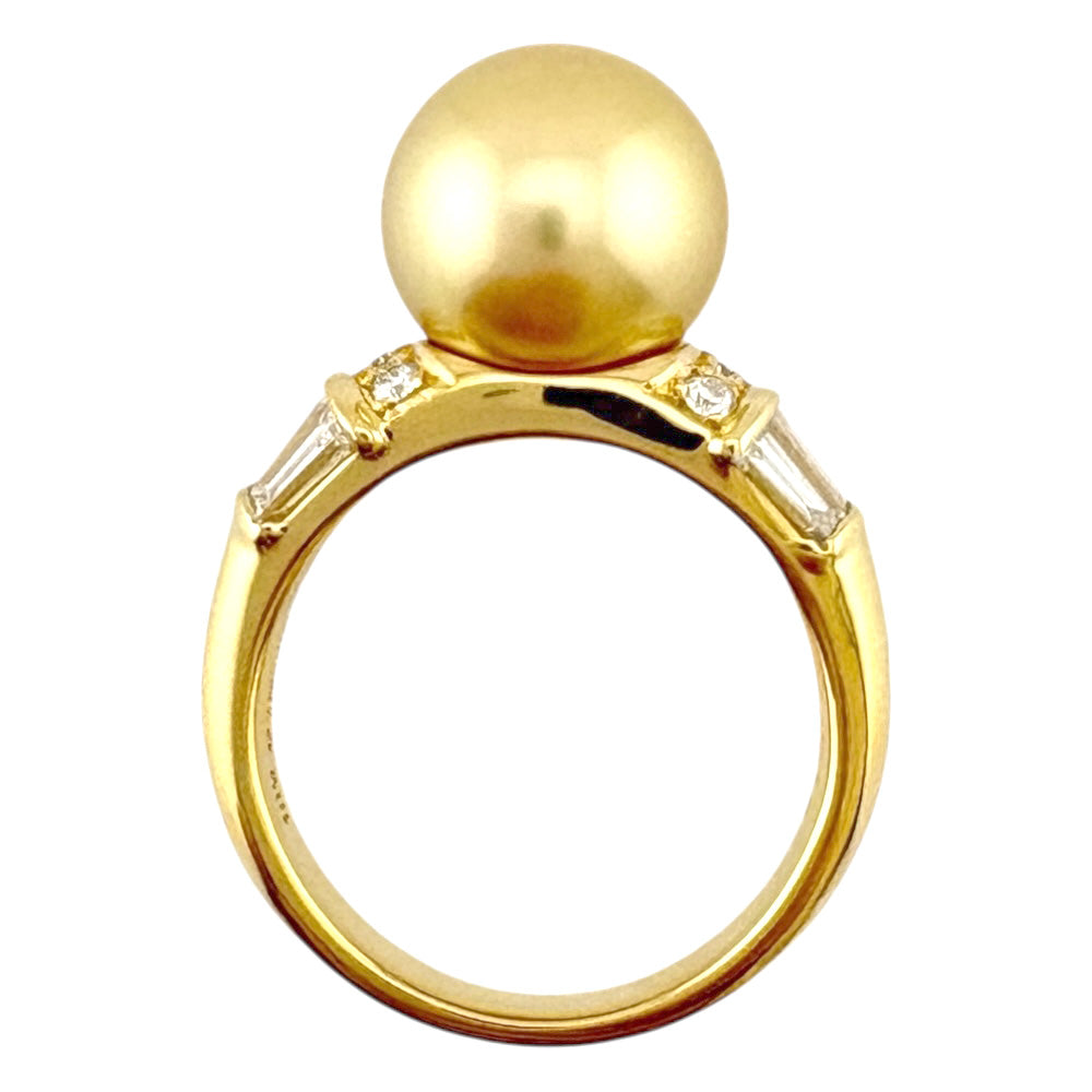MIKIMOTO ミキモト リング 指輪 11号 18金 K18イエローゴールド パール