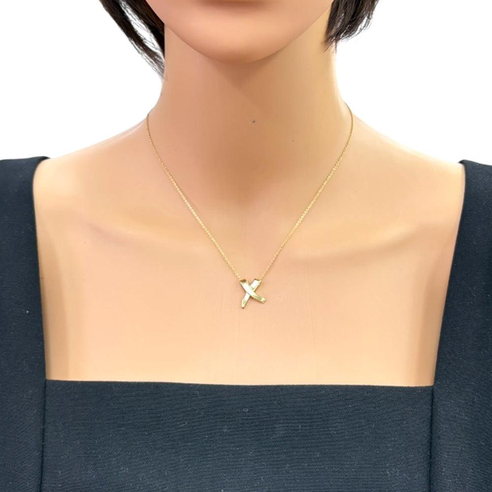TIFFANY&Co. ティファニー キス ネックレス 18金 K18イエローゴールド