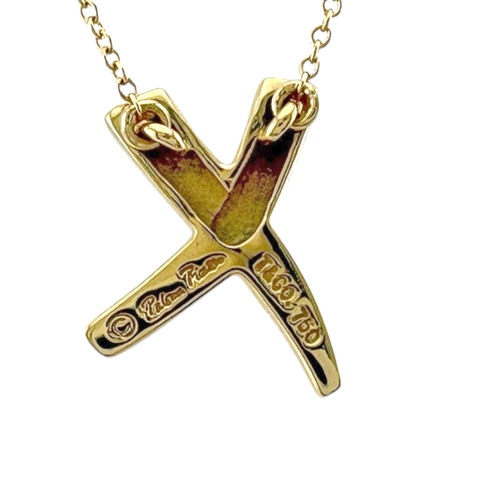 TIFFANY&Co. ティファニー キス ネックレス 18金 K18イエローゴールド