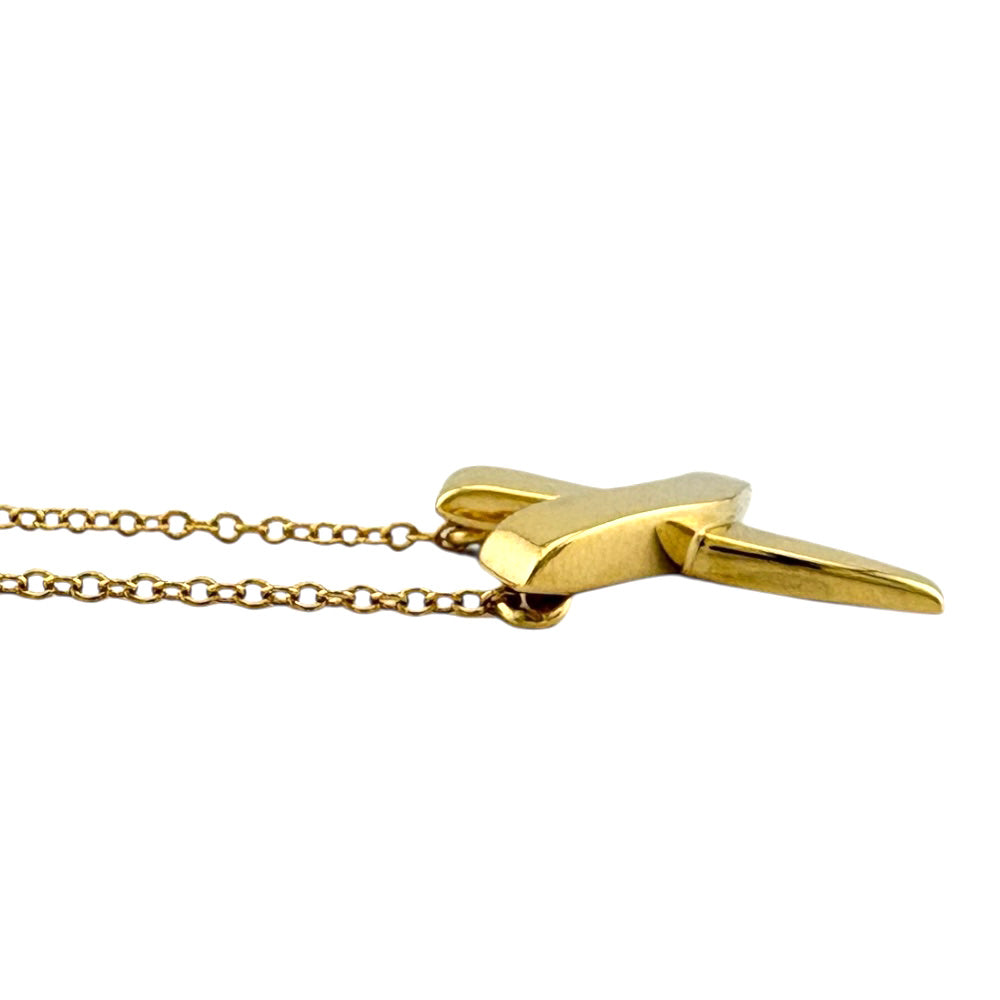 TIFFANY&Co. ティファニー キス ネックレス 18金 K18イエローゴールド