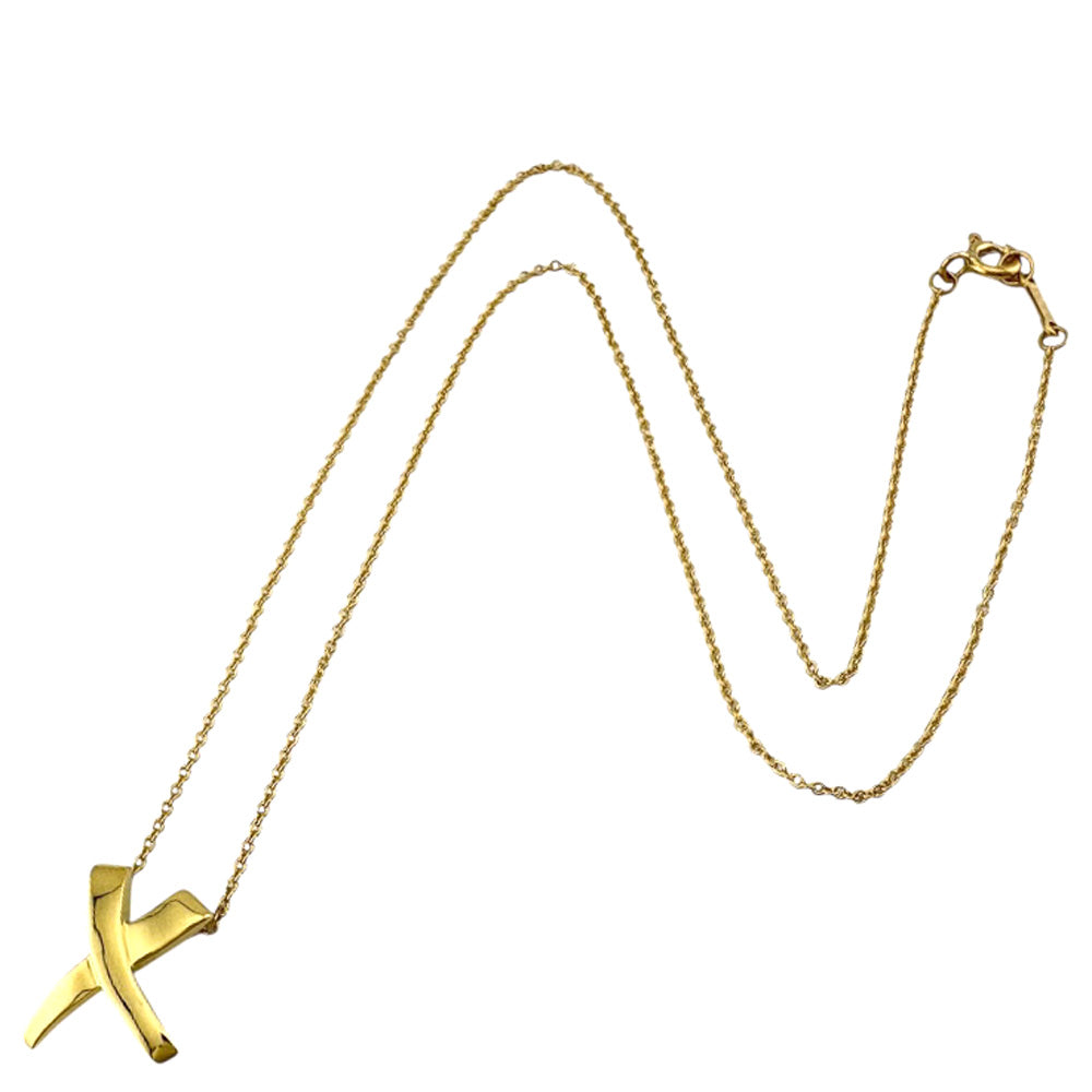 TIFFANY&Co. ティファニー キス ネックレス 18金 K18イエローゴールド