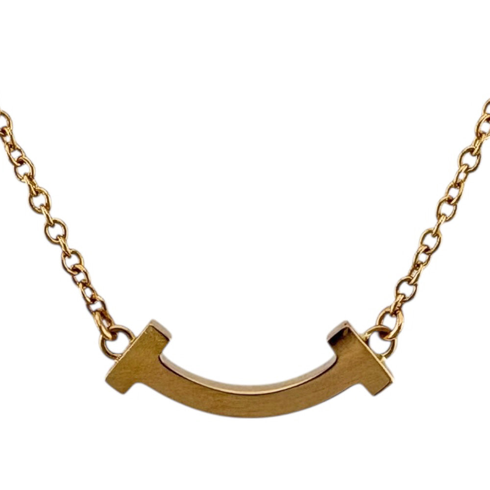 TIFFANY&Co. ティファニー Tスマイル ネックレス 18金 K18ピンク