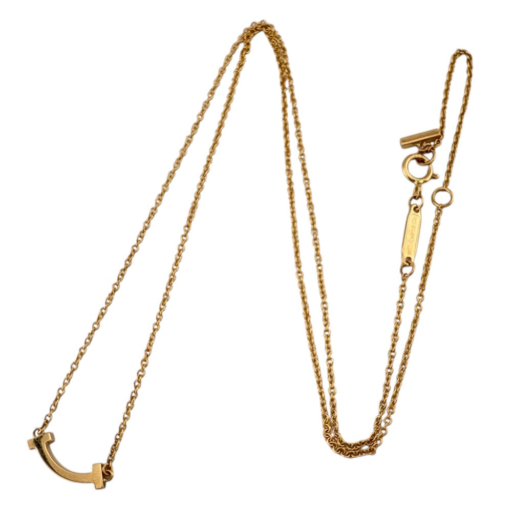 TIFFANY&Co. ティファニー Tスマイル ネックレス 18金 K18ピンク