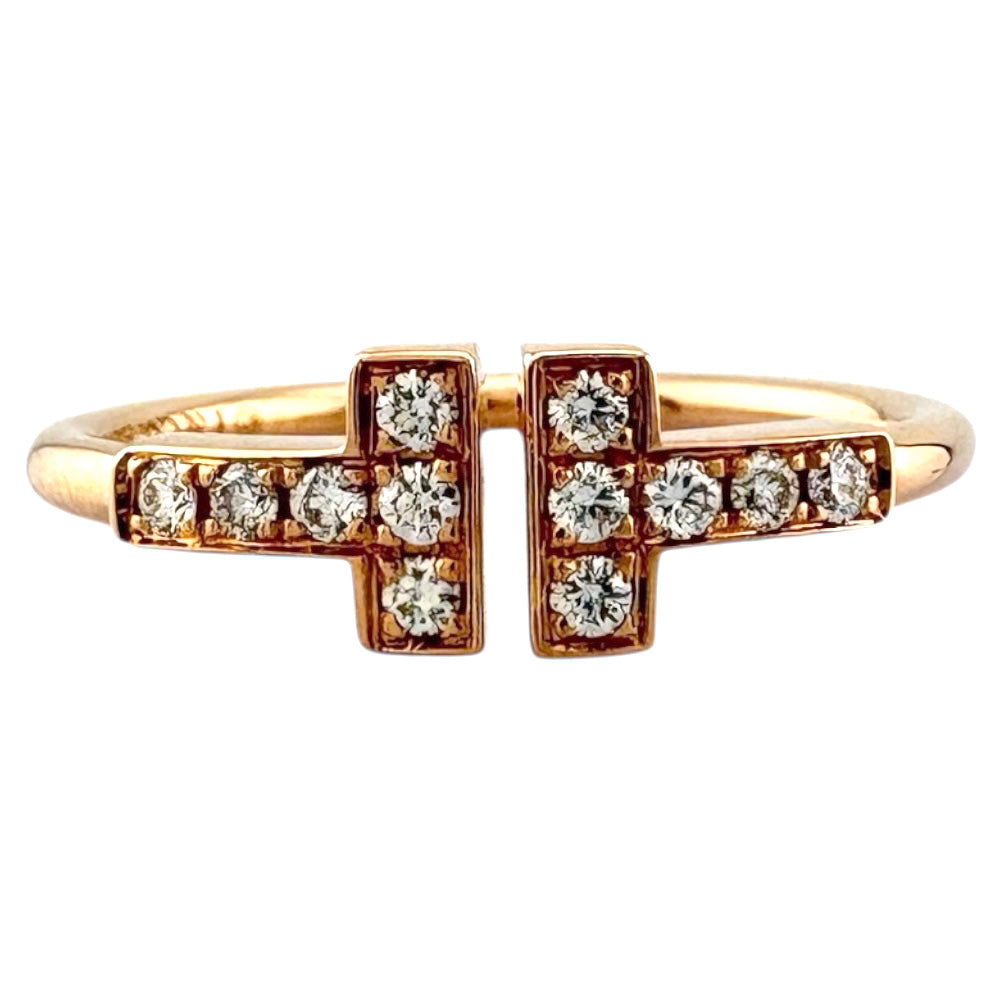 最終値下げティファニー Tワイヤーリング 12号 ピンクゴールドK18 ティファニー Tワイヤーリング ゴールド K18ピンクゴールド PG