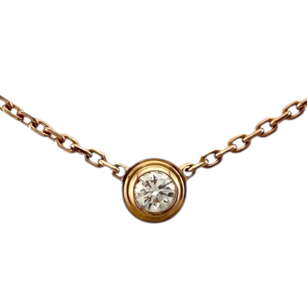 CARTIER カルティエ ダムール ディアマンレジェ 約0.04ct ネックレス