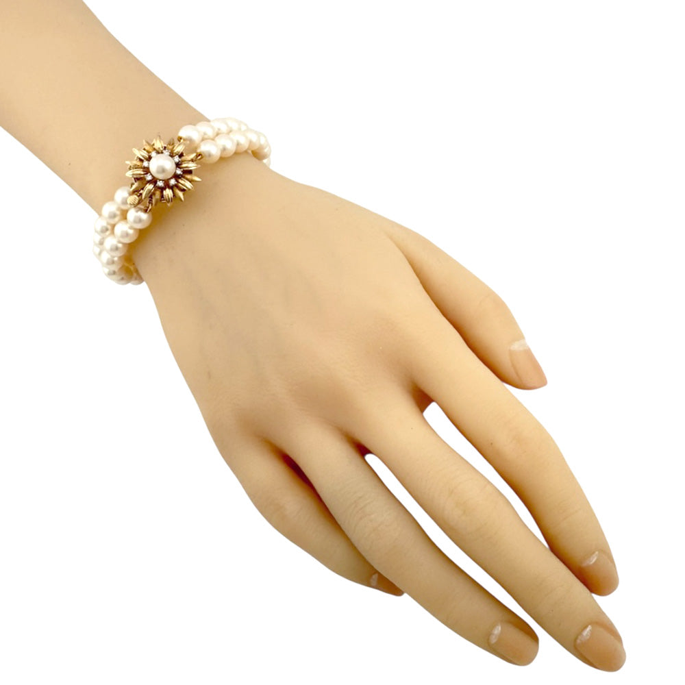 MIKIMOTO ミキモト ブレスレット K14イエローゴールド アコヤパール 