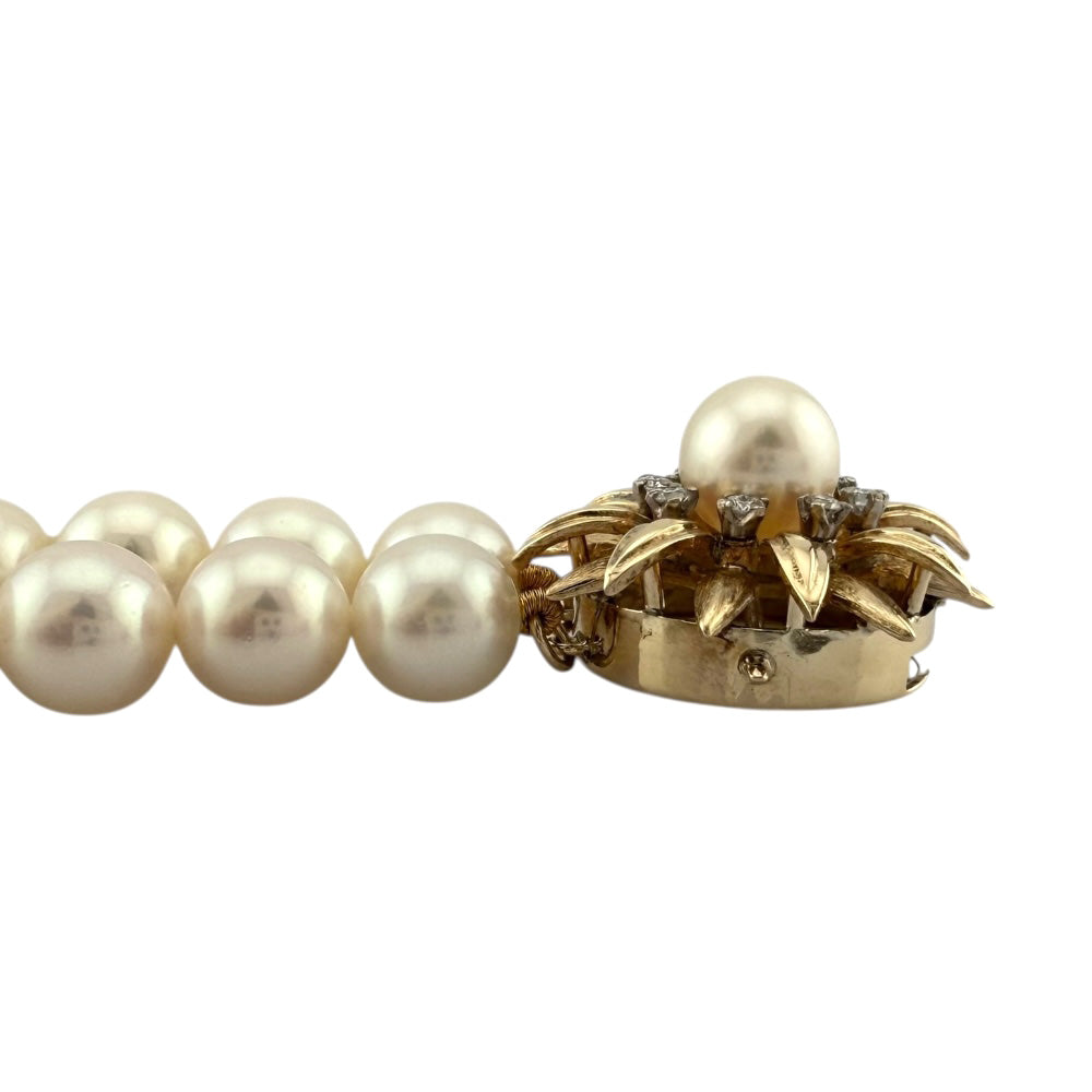MIKIMOTO ミキモト ブレスレット K14イエローゴールド アコヤパール 