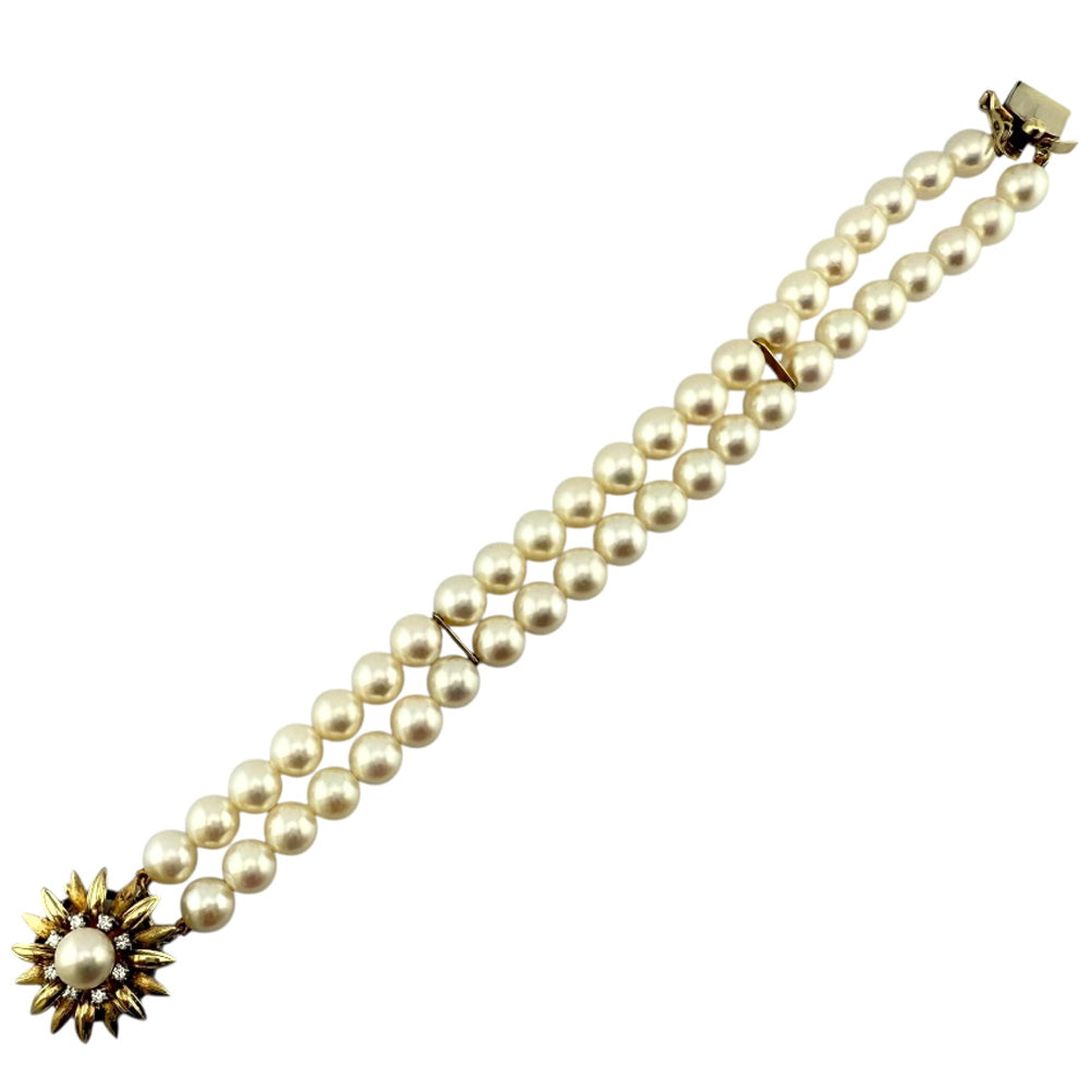MIKIMOTO ミキモト ブレスレット K14イエローゴールド アコヤパール 