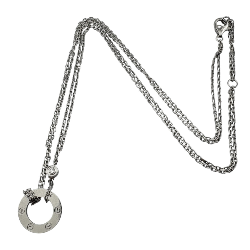 CARTIER カルティエ ラブ サークル ネックレス 18金 K18ホワイト
