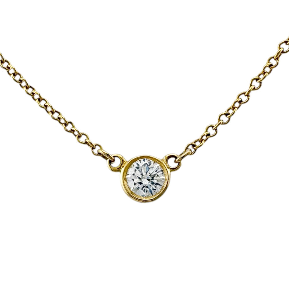 TIFFANY&Co. ティファニー バイザヤード 約0.12ct ネックレス 18金 K18