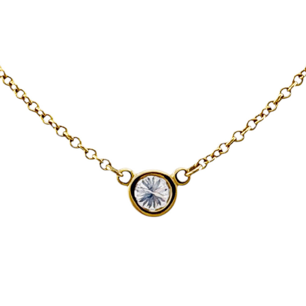 TIFFANY&Co. ティファニー バイザヤード 約0.12ct ネックレス 18金 K18 