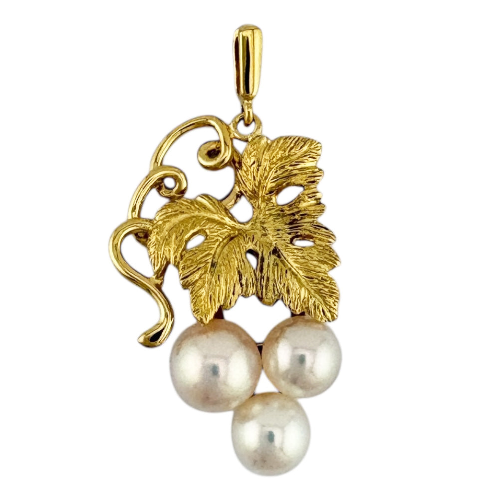 MIKIMOTO ミキモト ペンダントトップ 18金 K18イエローゴールド アコヤ