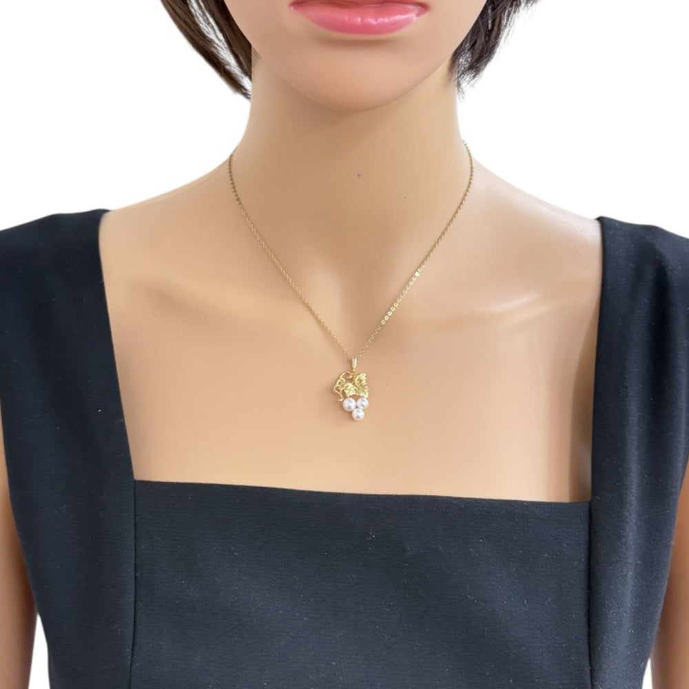 MIKIMOTO ミキモト ペンダントトップ 18金 K18イエローゴールド アコヤ 