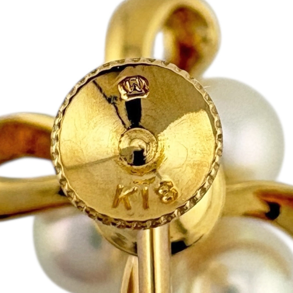 MIKIMOTO ミキモト イヤリング 18金 K18イエローゴールド アコヤパール