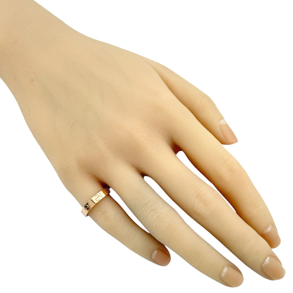CARTIER Mini Love Ring Ring No. 9 18K K18 Pink Gold Women's Used