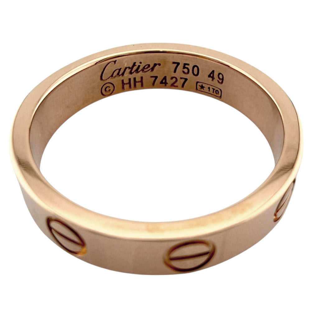 CARTIER カルティエ ミニラブ リング 指輪 9号 18金 K18ピンクゴールド