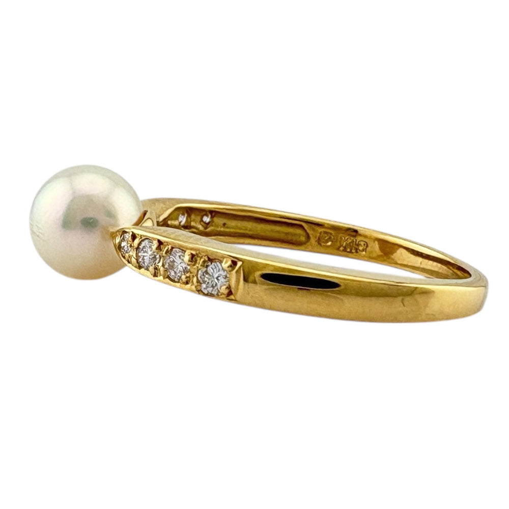 MIKIMOTO ミキモト リング 指輪 11.5号 18金 K18イエローゴールド