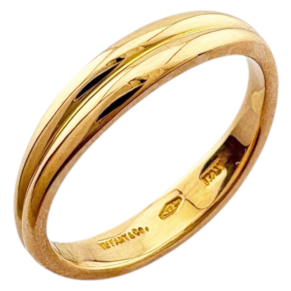 TIFFANY&Co. ティファニー ダブルウェーブ リング 指輪 8号 18金 K18