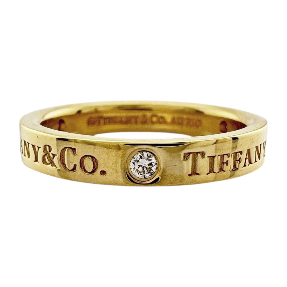 TIFFANY&Co. ティファニー フラットバンド リング 指輪 7.5号 18金 K18