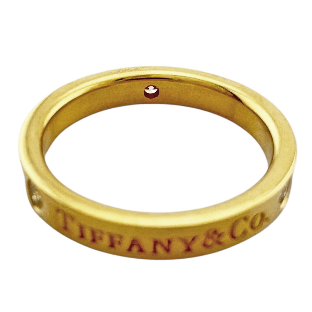 Tiffany & Co　指輪　used TIFFANY&Co. ティファニー フラットバンド リング 指輪 7.5号 18金 K18