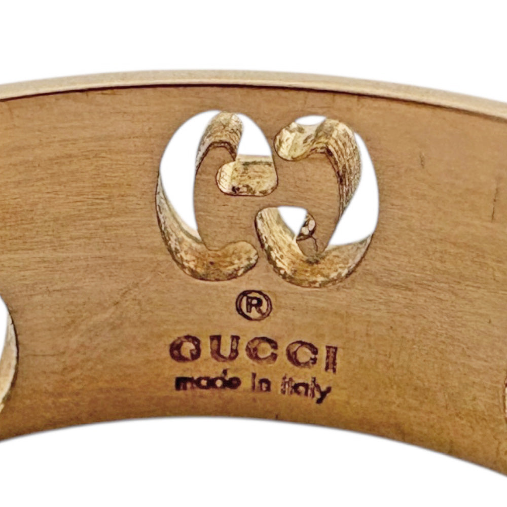グッチ　アイコン　リング　ゴールドk18 9号　美品 GUCCI グッチ アイコン リング 指輪 12.5号 18金 K18ピンクゴールド