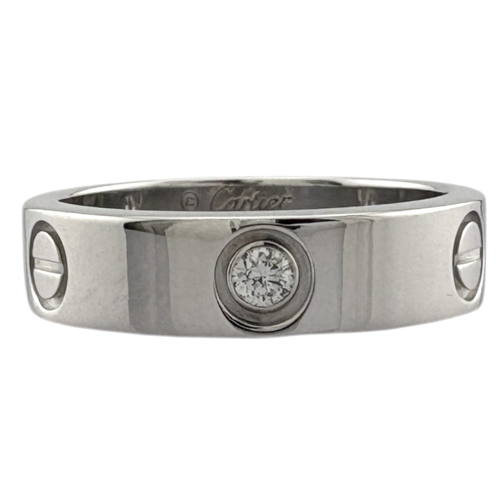 CARTIER カルティエ ラブ ハーフダイヤ リング 指輪 19.5号 18金 K18