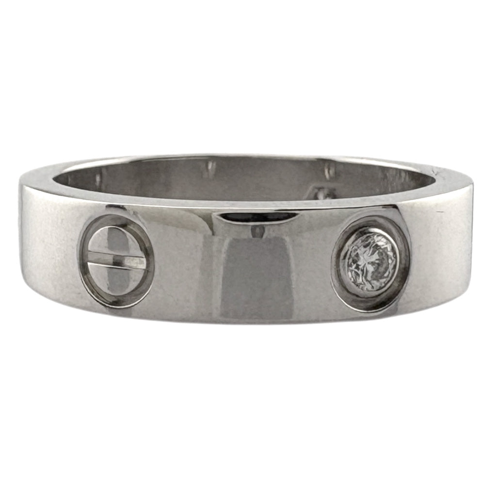 10%OFF！超割祭り】 カルティエ CARTIER ラブ ハーフダイヤ リング
