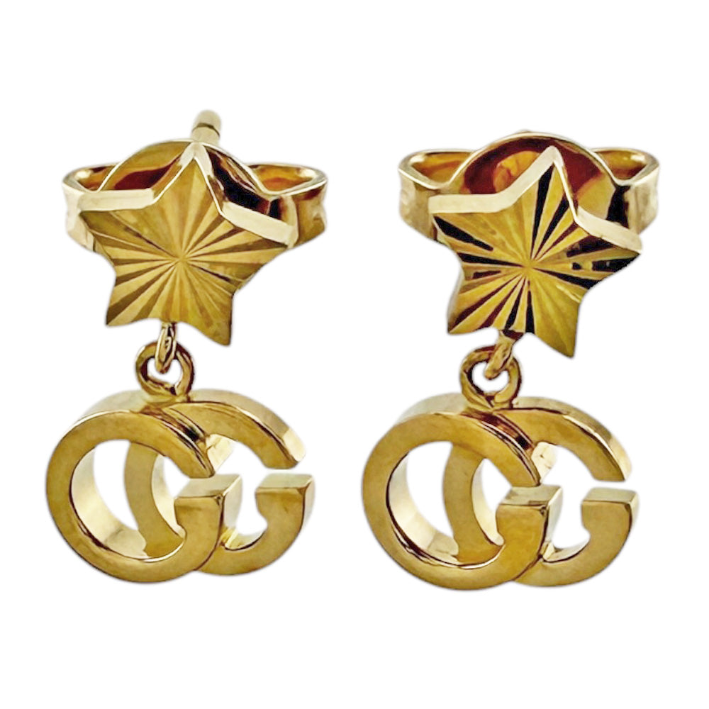 GUCCI グッチ GGランニング ピアス 18金 K18イエローゴールド