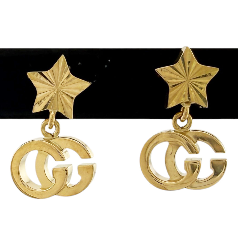 GUCCI グッチ GGランニング ピアス 18金 K18イエローゴールド