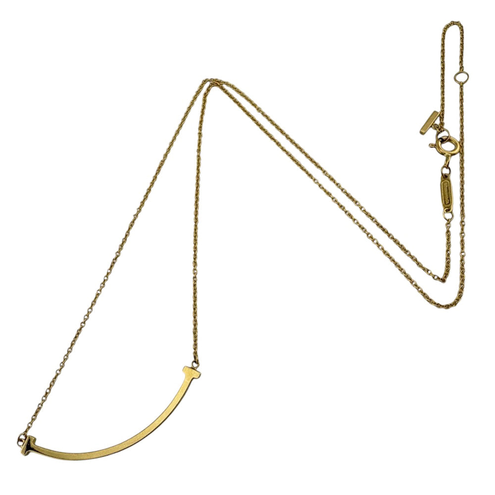 TIFFANY&Co. ティファニー Tスマイル ネックレス 18金 K18イエロー