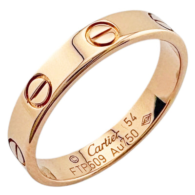 CARTIER カルティエ ミニラブ リング 指輪 13.5号 18金 K18ピンク