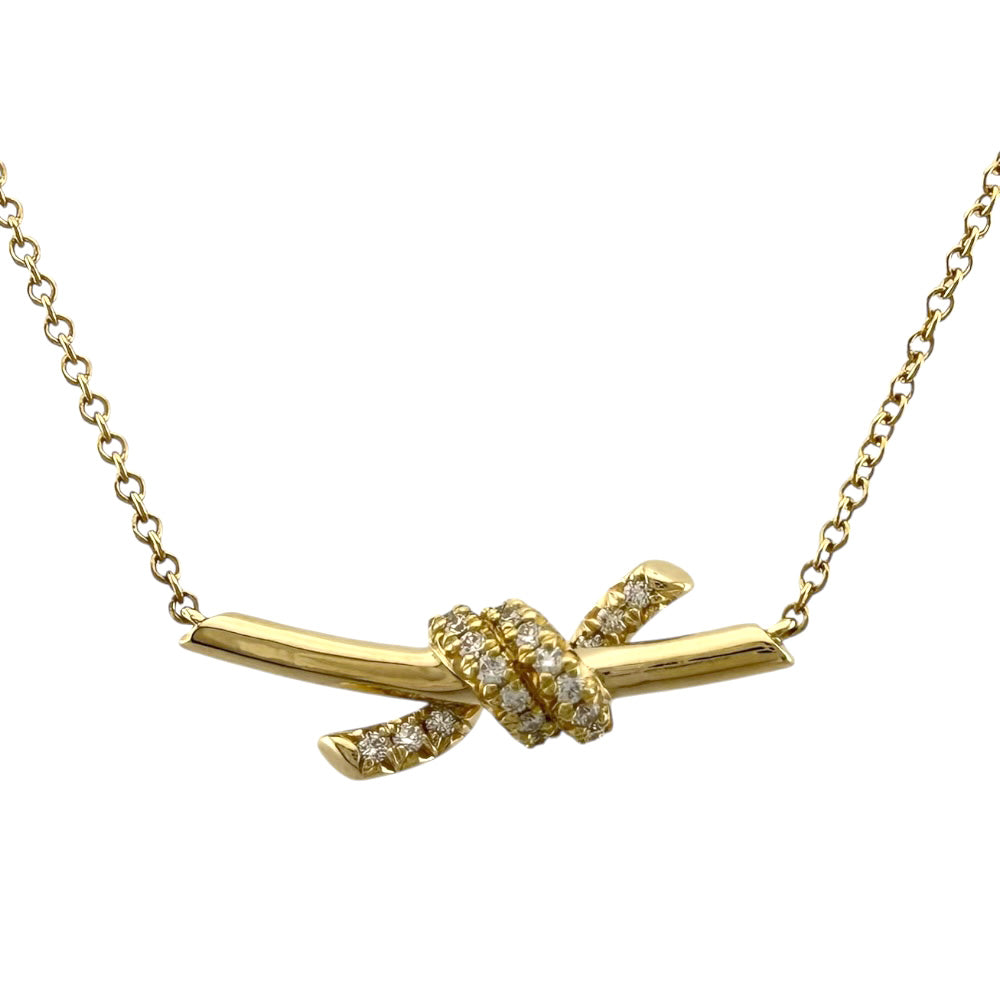 TIFFANY&Co. ティファニー ノット ネックレス 18金 K18イエロー